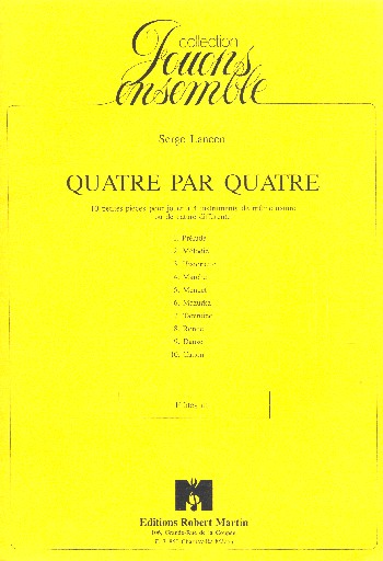 Quatre par quatre  pour 4 flûtes  partition