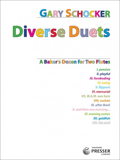 Diverse Duets  for 2 flutes  score