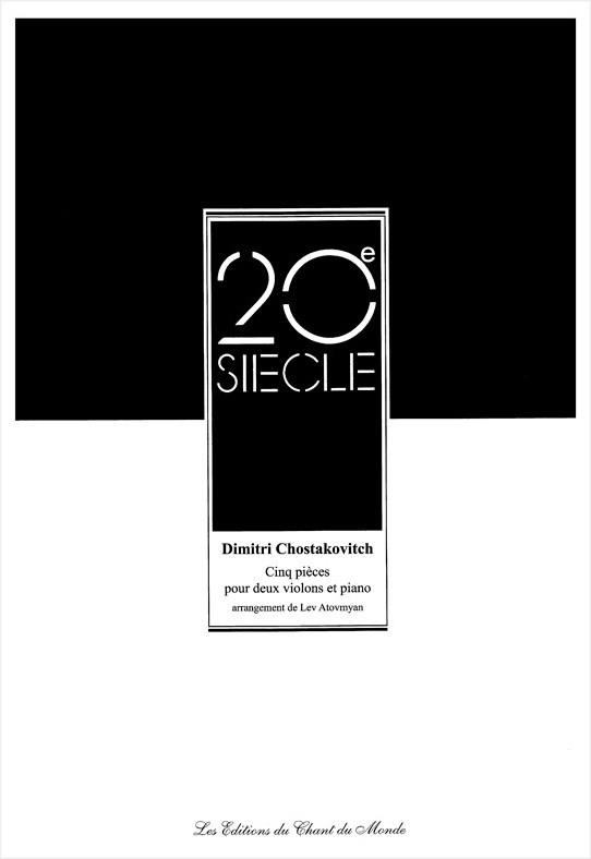 5 Pieces  pour 2 violons et piano  score and parts