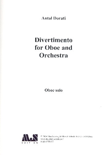 Divertimento  für Oboe und Orchester  Oboe solo