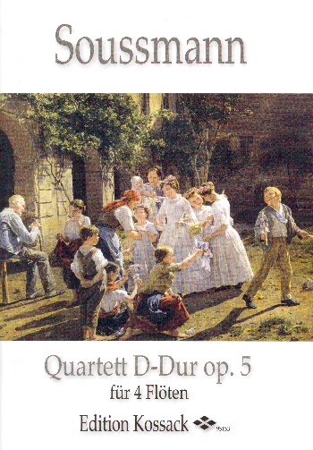 Quartett D-Dur op.5  für 4 Flöten  Partitur und Stimmen