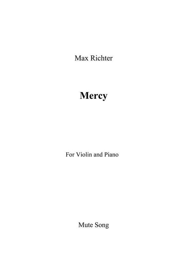 Mercy&nbsp;&nbsp;for violin and piano&nbsp;&nbsp;