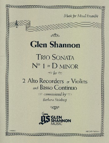 Sonata in d Minor no.1  for 2 alto recorders (violins) and Bc  score and parts