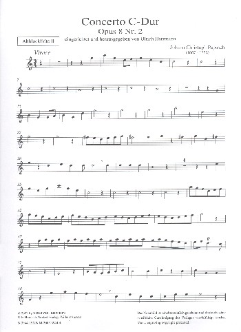 Konzert C-Dur op.8,2  für 5 Blockflöten (SAATB)  Altblockflöte 2
