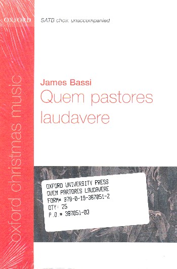 Quem pastores laudavere&nbsp;&nbsp;for mixed chorus a cappella&nbsp;&nbsp;score