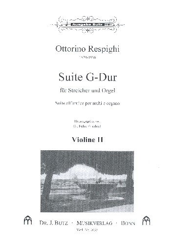 Suite G-Dur&nbsp;&nbsp;für Streichorchester und Orgel&nbsp;&nbsp;Violine 2
