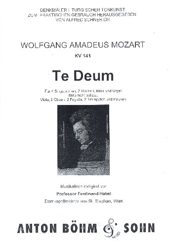 Te Deum KV141&nbsp;&nbsp;für gem Chor und Orchester&nbsp;&nbsp;Partitur