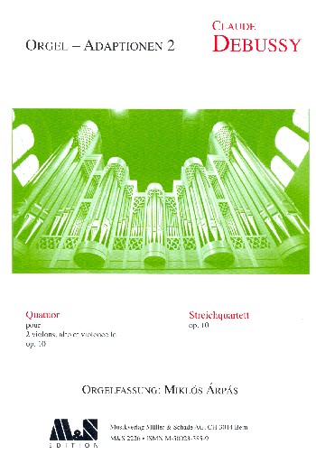 Streichquartett op.10&nbsp;&nbsp;für Orgel&nbsp;&nbsp;