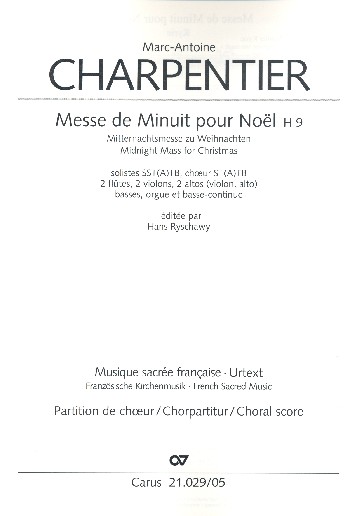 Messe de minuit pour Noel H9&nbsp;&nbsp;für Soli, gem Chor und Orchester&nbsp;&nbsp;Chorpartitur