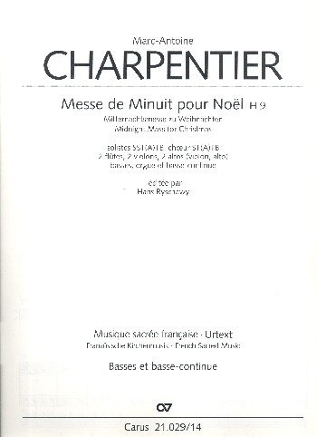 Messe de minuit pour Noel H9&nbsp;&nbsp;für Soli, gem Chor und Orchester&nbsp;&nbsp;Violoncelle (basses et basse-continue)