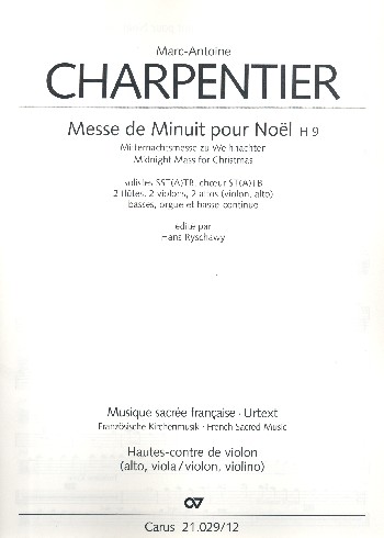 Messe de minuit pour Noel H9&nbsp;&nbsp;für Soli, gem Chor und Orchester&nbsp;&nbsp;Viola 1 (Hautes-contre de violon)