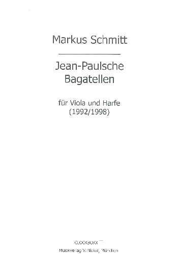 Jean -Paulsche Bagatellen  für Viola und Harfe  Violastimme