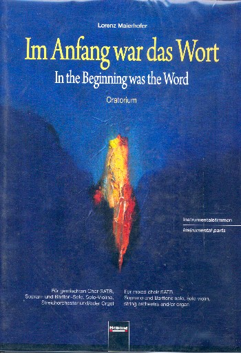 Im Anfang war das Wort  für Soli, gem Chor, Violine und Streichorchester (Orgel)  Streicherstimmen (solo-1-1-1-1-1)