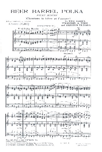 Beer Barrel Polka:  for concert band  condensed score