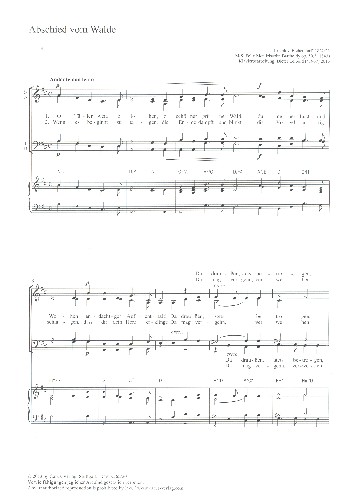 Abschied vom Walde&nbsp;&nbsp;für gem Chor und Orgel&nbsp;&nbsp;Partitur