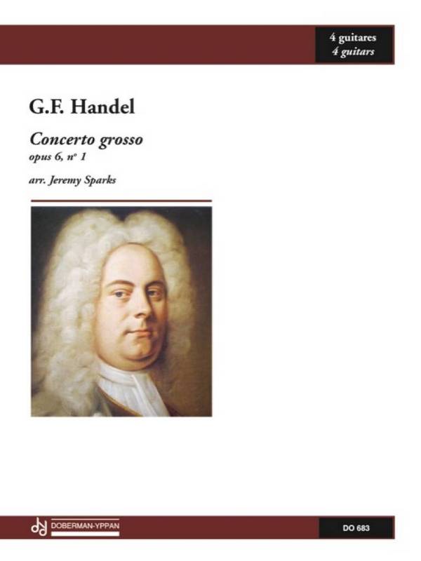 Concerto grosso op.6 no.1&nbsp;&nbsp;pour 4 guitares&nbsp;&nbsp;partition et parties