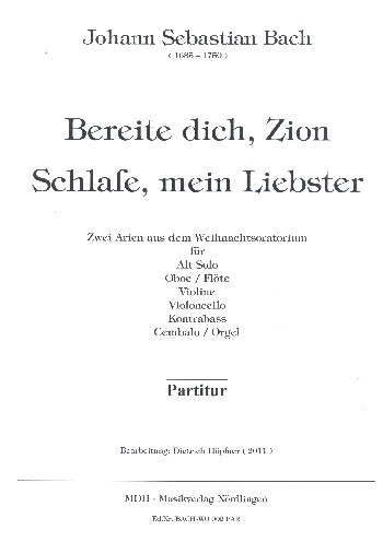 2 Arien aus dem Weihnachtsoratorium  für Alt und Instrumente  Partitur