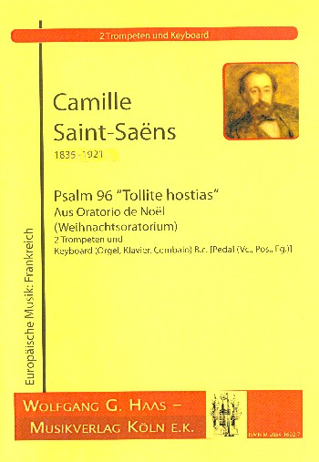 Tollite hostias&nbsp;&nbsp;für 2 Trompeten, Tasteninstrument und Bc&nbsp;&nbsp;Partitur und Stimmen