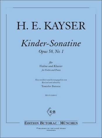 Kinder-Sonatine op.58,1  für Violine und Klavier  