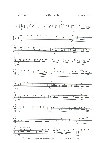 Tango Doble  für Violine und Gitarren-Ensemble  Gitarre 1