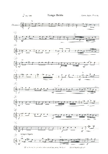 Tango Doble  für Violine und Gitarren-Ensemble  Gitarre 2