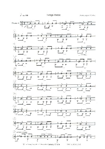 Tango Doble  für Violine und Gitarren-Ensemble  Gitarre 4