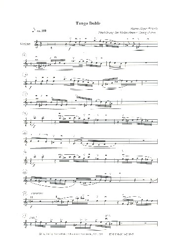Tango Doble  für Violine und Gitarren-Ensemble  Violine