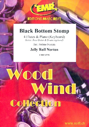 Black Bottom Stomp&nbsp;&nbsp;for 4 flutes and piano (rhythm group ad lib)&nbsp;&nbsp;score and parts