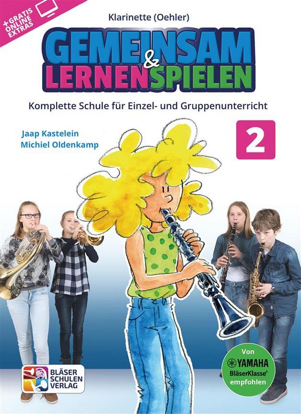 Gemeinsam lernen & spielen Band 2 (+Online Audio)  für Bläserklasse (Blasorchester)  Klarinette (Oehler-System)