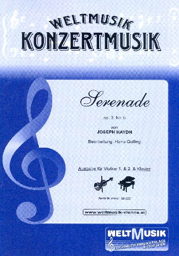 Serenade op.3,5&nbsp;&nbsp;für 2 Violinen und Klavier&nbsp;&nbsp;Partitur und Stimmen