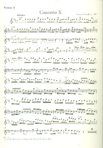 Konzert h-Moll op.3,10&nbsp;&nbsp;für 4 Violinen, Streicher und Bc&nbsp;&nbsp;Violine 1 (ripieno)