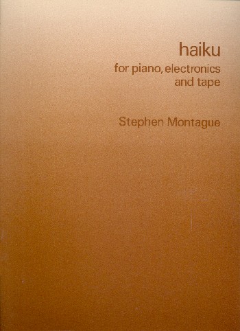 Haiku (+CD)  for piano and tape  