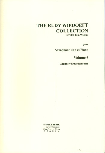 The Rudy Wiedoeft Collection vol.6  pour saxophone alto and piano  
