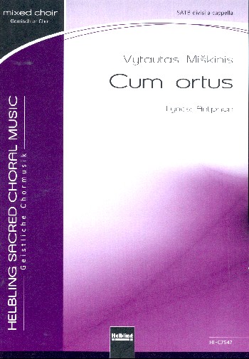 Cum ortus&nbsp;&nbsp;for mixed chorus a cappella&nbsp;&nbsp;score