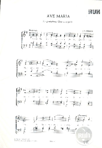 Ave Maria  für gem Chor a cappella  Partitur