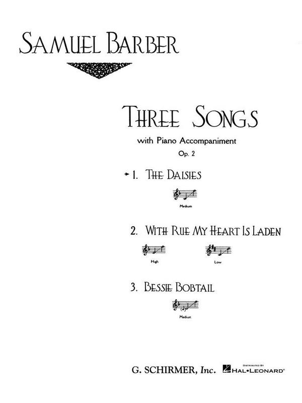 The Daisies op.2,1  for voice and piano  score
