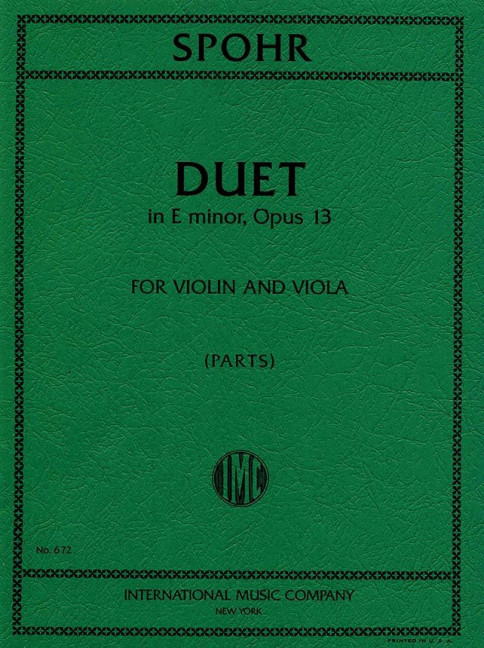 Duet in e Minor op.13&nbsp;&nbsp;for violin and viola&nbsp;&nbsp;parts