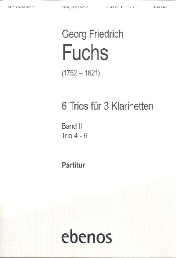 6 Trios Band 2 (Nr.4-6)  für 3 Klarinetten  Partitur