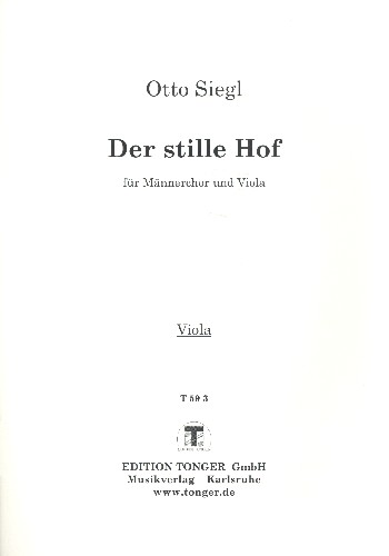 Der stille Hof  für Männerchor und Viola  Viola