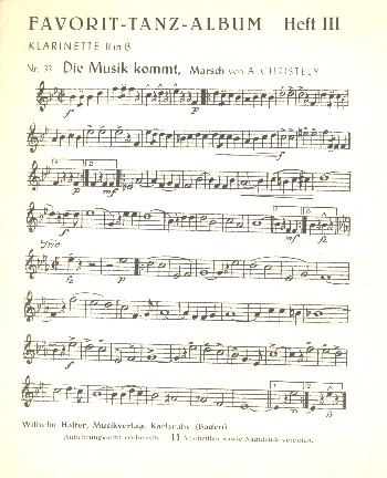 Favorit-Tanz-Album Band 3:&nbsp;&nbsp;für Blasorchester&nbsp;&nbsp;Klarinette 2