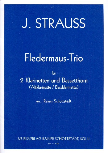 Fledermaus-Trio  für 3 Bassetthörner  Partitur und Stimmen