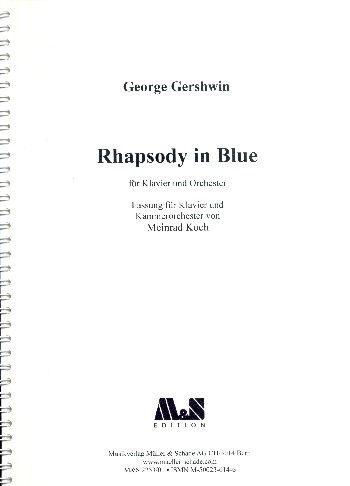 Rhapsody  in Blue&nbsp;&nbsp;für Klavier und Kammerorchester&nbsp;&nbsp;Partitur