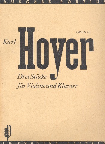 3 Stücke op.54  für Violine und Klavier  
