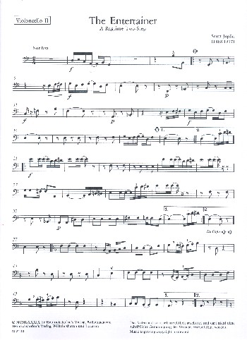 Ragtimes  für 4 Violoncelli  Violoncello 2