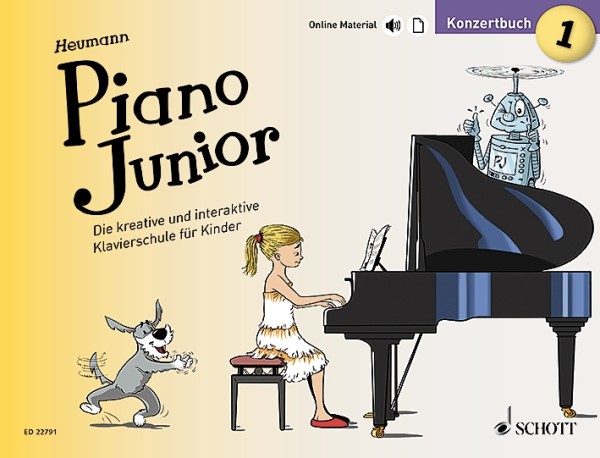 Piano junior - Konzertbuch Band 1 (+Online-Material)  für Klavier (dt)  