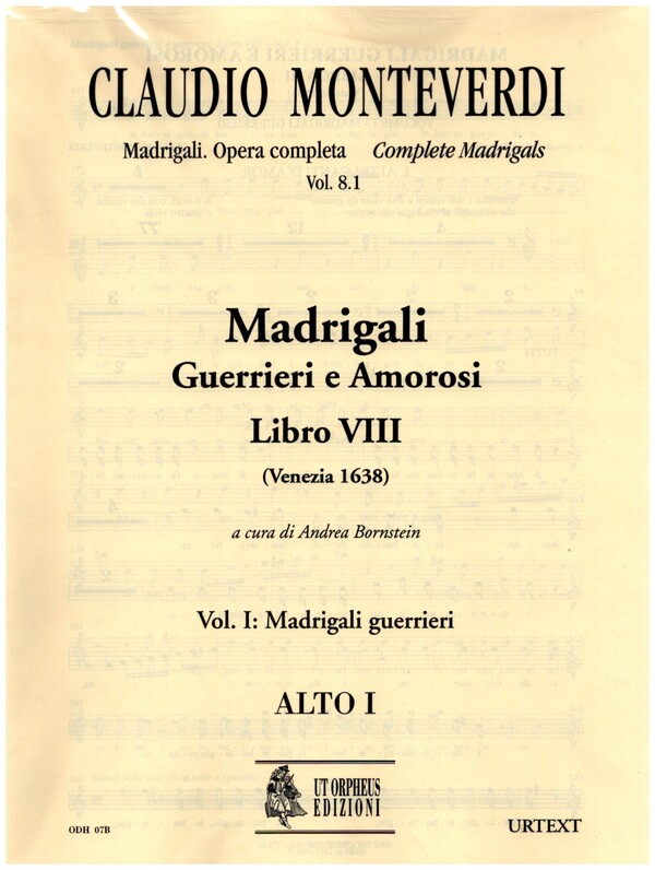 Madrigali guerrierivol.1 (Venezia 1638) Vol.1&nbsp;&nbsp;per coro mistzo e strumenti&nbsp;&nbsp;parti strumentali