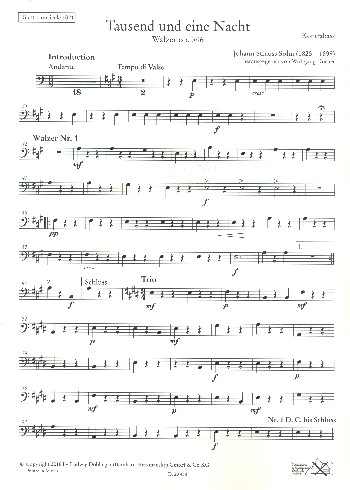 Tausend und eine Nacht op.346&nbsp;&nbsp;für Orchester&nbsp;&nbsp;Kontrabass