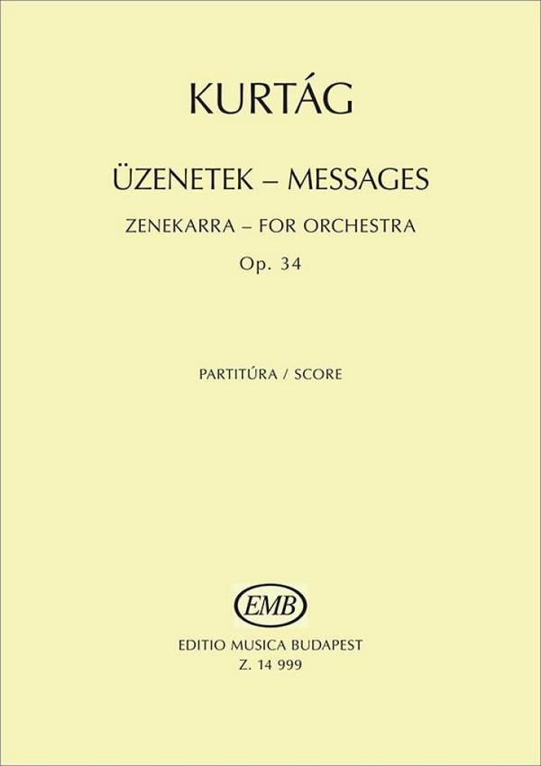 Messages op.34  for orchestra  score