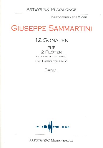 12 Sonaten Band 1 (Nr.1-4) (+CD)  für 2 Flöten (Violinen/Blockflöten) und Bc  Partitur und Stimmen