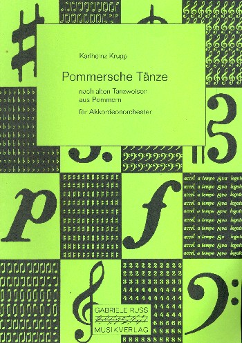 Pommersche Tänze  für Akkordeonorchester  Partitur